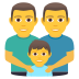 👨‍👨‍👦 family: man, man, boy display on JoyPixels